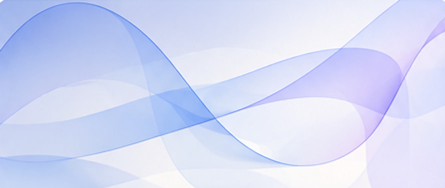 Flowing translucent blue ribbons